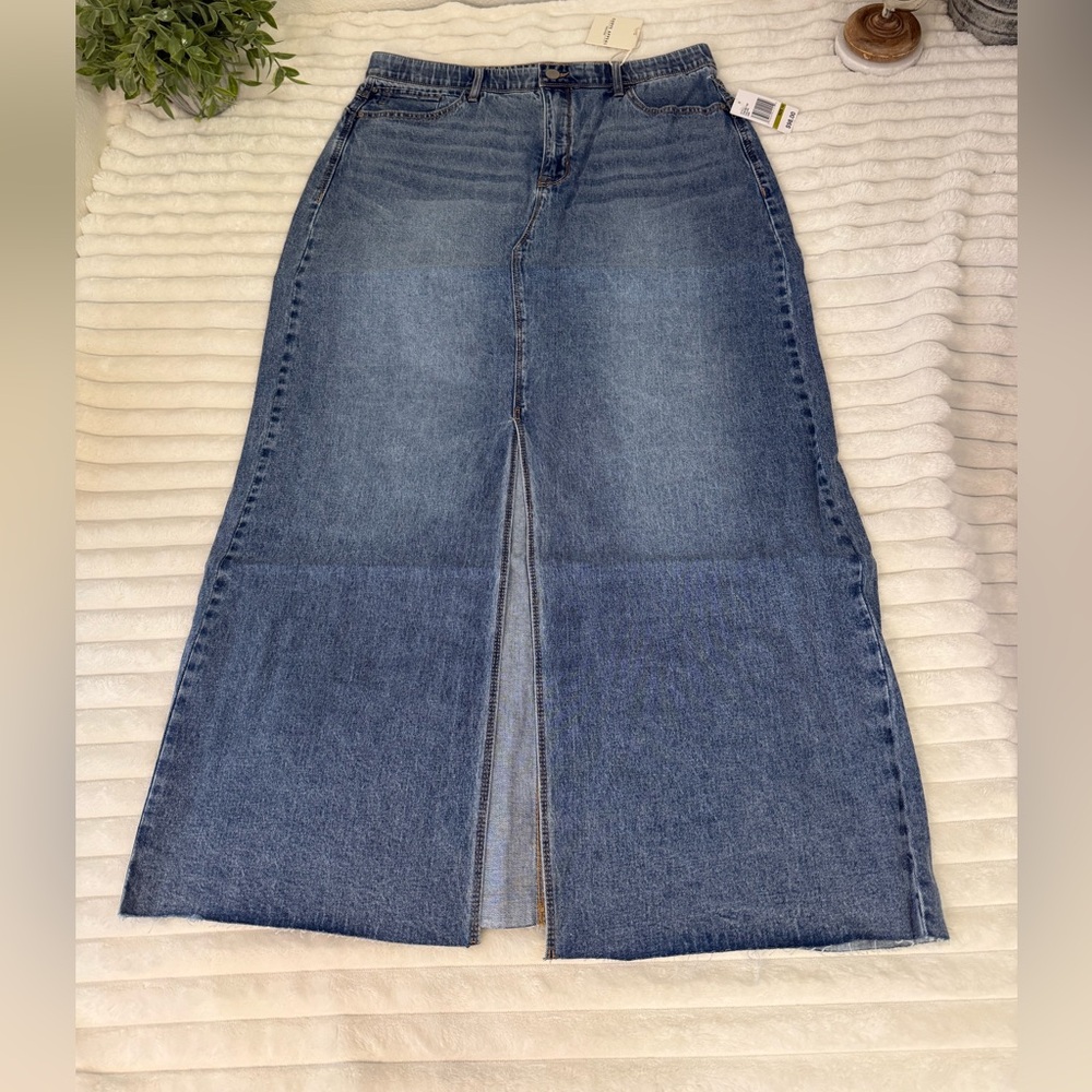 Curve Appeal denim maxi skirt size 14 32